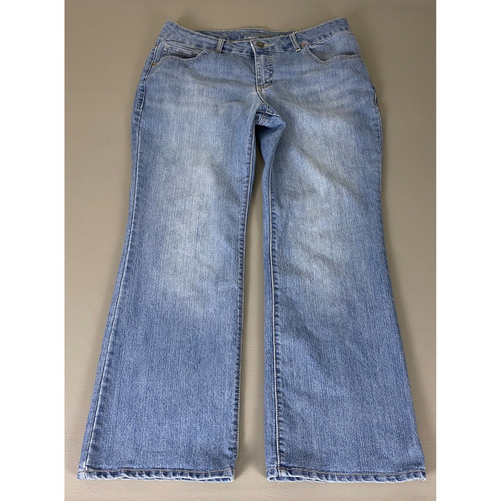 Faded Glory Bootcut Jeans Women's Size 16P Blue Medium Wash Denim Quality Cotton
